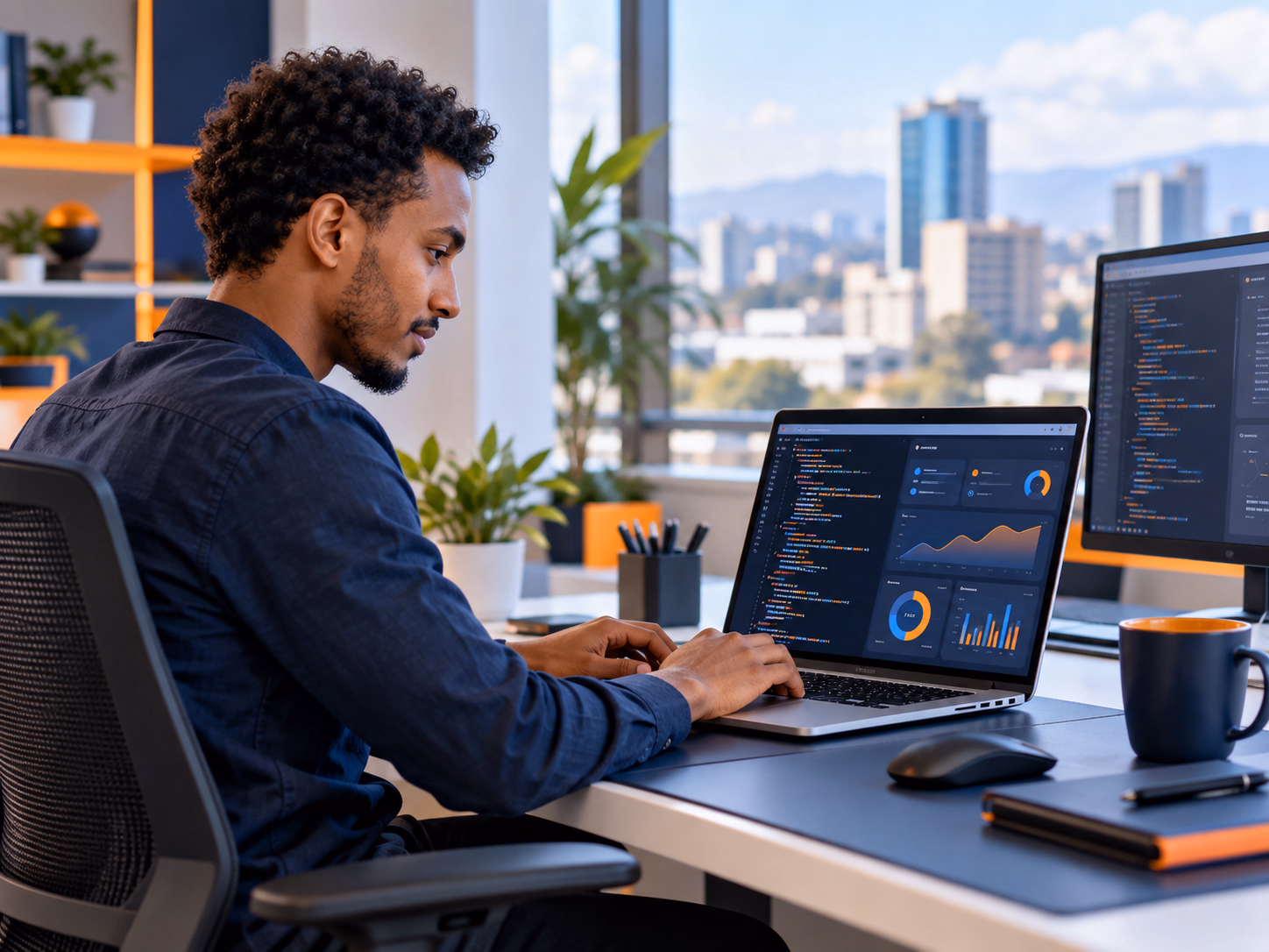Software developer building a connected platform
